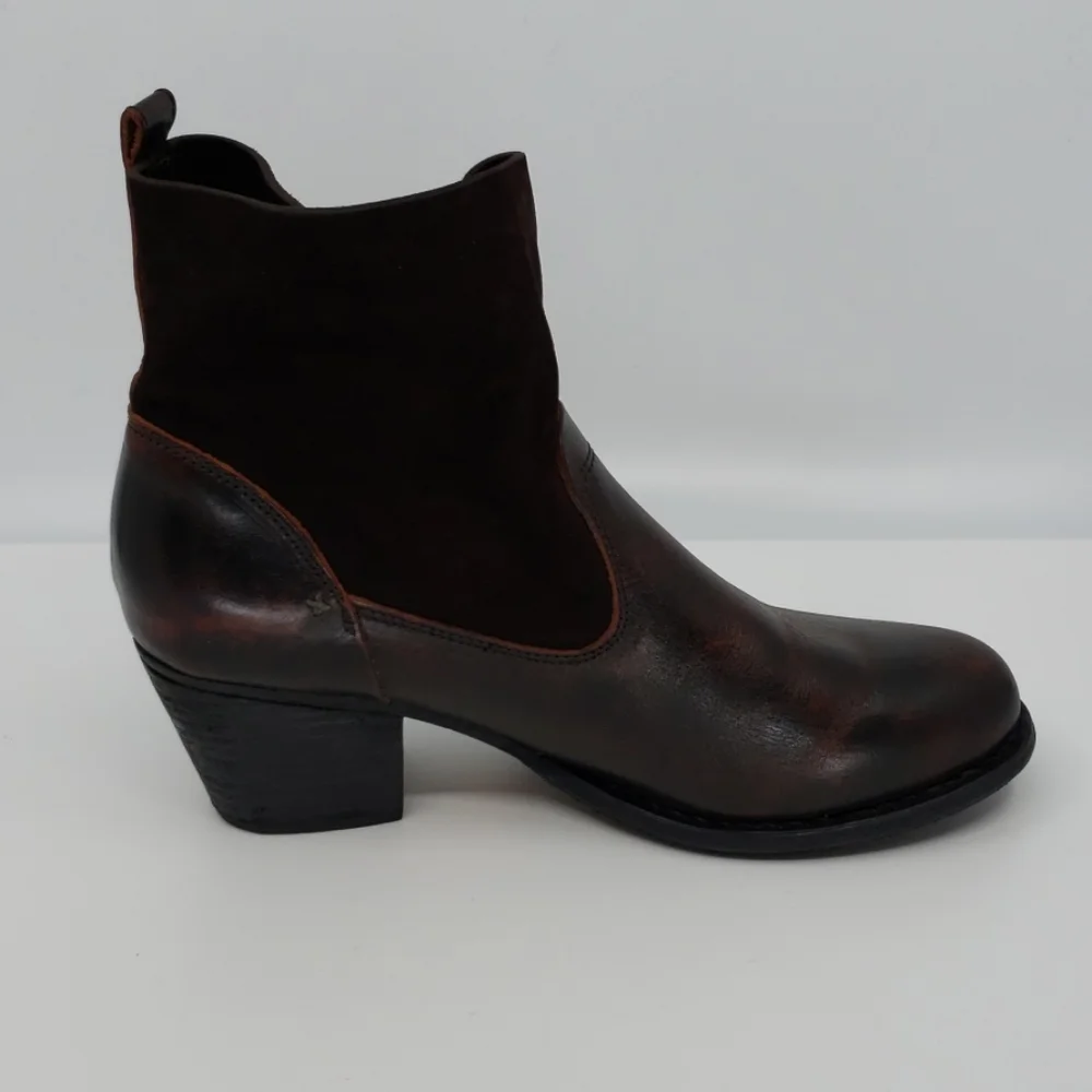 rag & bone Brown Leather and Suede Ankle Boots - Picture 4 of 8